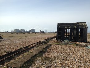 Longshore Drift: Dungeness Shacks in decay in Dungeness / photo by Joel Mills