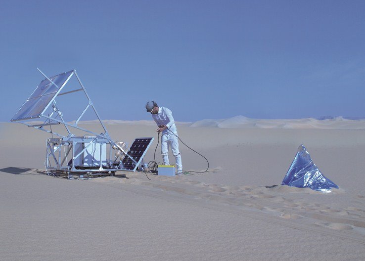 Everything Forever Now Solar Sinter in the Saharan desert near Siwa, Egypt, Photo by Amos Field Reid