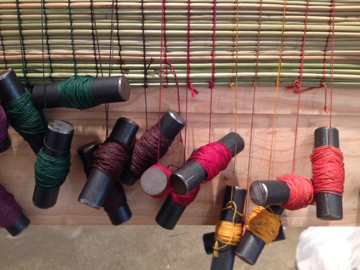 I AM U at 75 Harrington Project: Traditional Sleeping Mat Loom  Ella Reynolds 