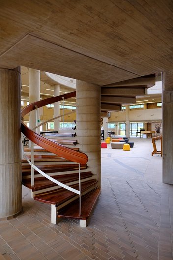 Centro Cultural Universitario Rogelio Salmona - Pre-cast Stair Treads Cast On-Site  © Dominic Oliver Dudley  