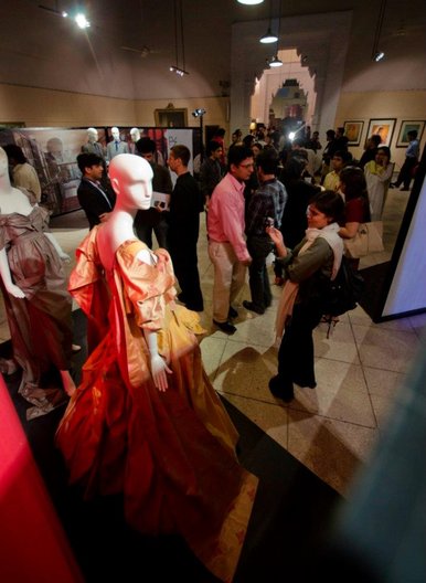 Visitors on the opening night in Lahore 