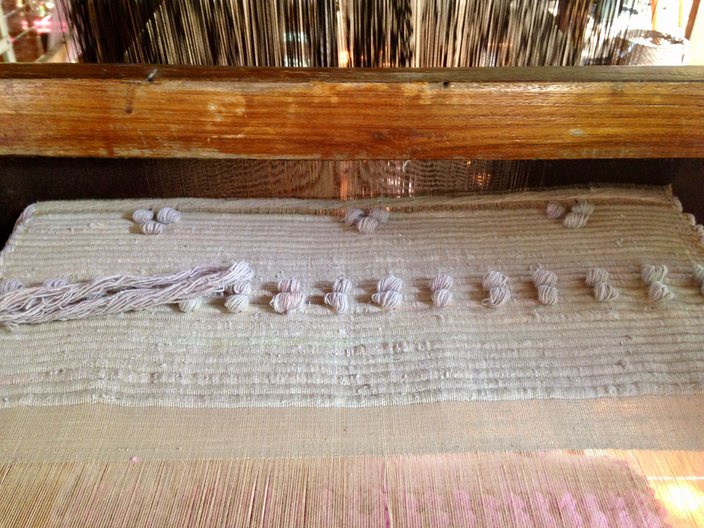 A weaving loom at the Weavers Community Enterprise in Hea Village Alison Welsh