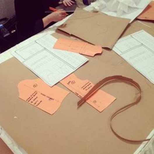 University of Brighton pattern cutting workshop in Riyadh. Photo: Noor Kuraidah 