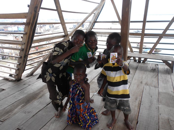 Children on the top floor of Makoko school photo by Vicky Richardson