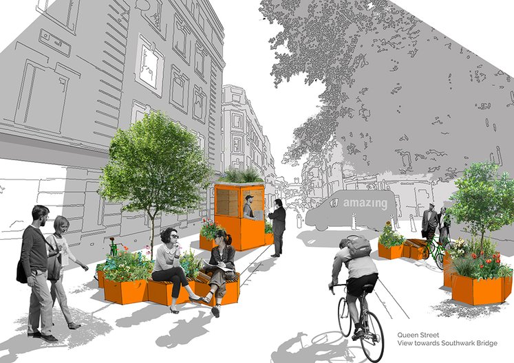 Smart City Concept for City of London competition © The Edible Bus Stop Studio