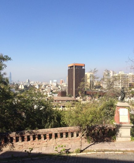 View of central Santiago from Cerro Santa Lucía photo by João Guarantani