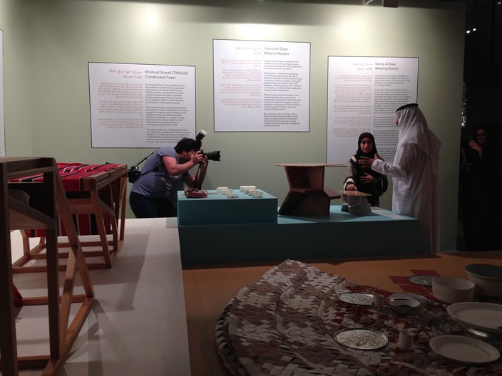 A visit to the Future Nomads exhibition by the Sheikh  Courtesy Faculty 