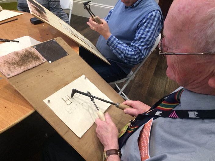 Pyrography workshop in Hull with Yujin Kim  Photograph courtesy Sujan Park