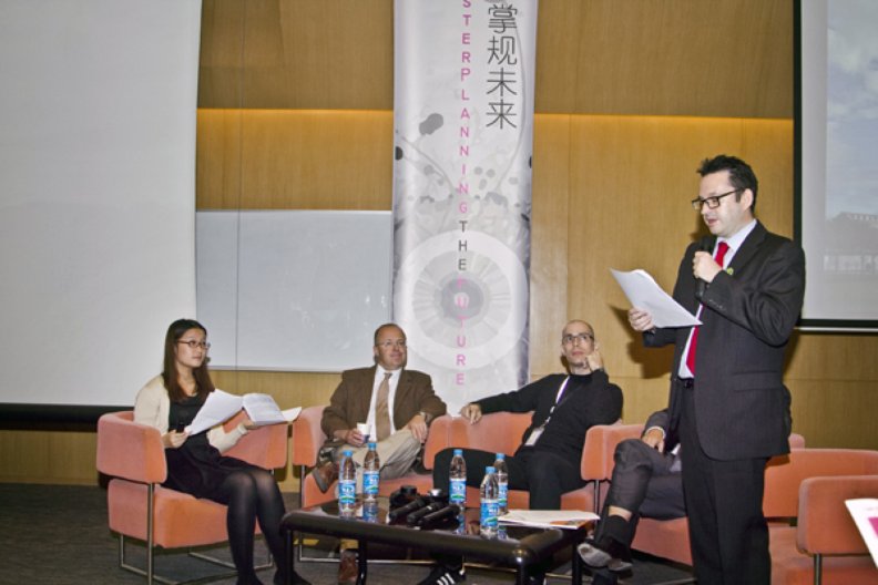 Matt Burney, Consul (Cultural and Education) British Consulate-General Shanghai opens the conference 
