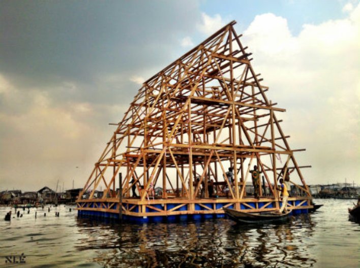 Makoko Floating School. Image courtesy of NLÉ 