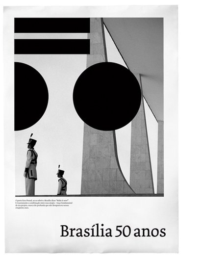 50 Years Brasilia Anniversary poster design © Studio Rejane Dal Bello