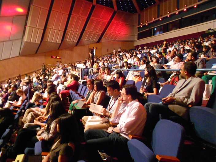 A packed audience for IDF at Mumbai's National Centre for Performing Arts 