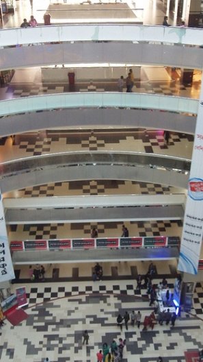 View from the 8th floor of the Basundhara City Mall - the 3rd largest in South Asia 