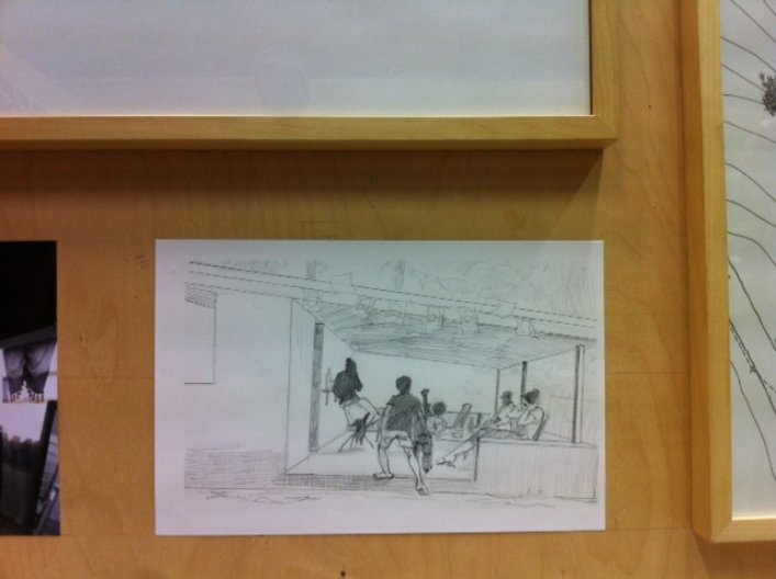 'Children playing in the cafe' drawing by Imran Sabur; photo by Dorota Drajewicz 