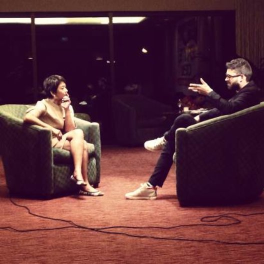 Television Interview. Photo: Monique Regalado 